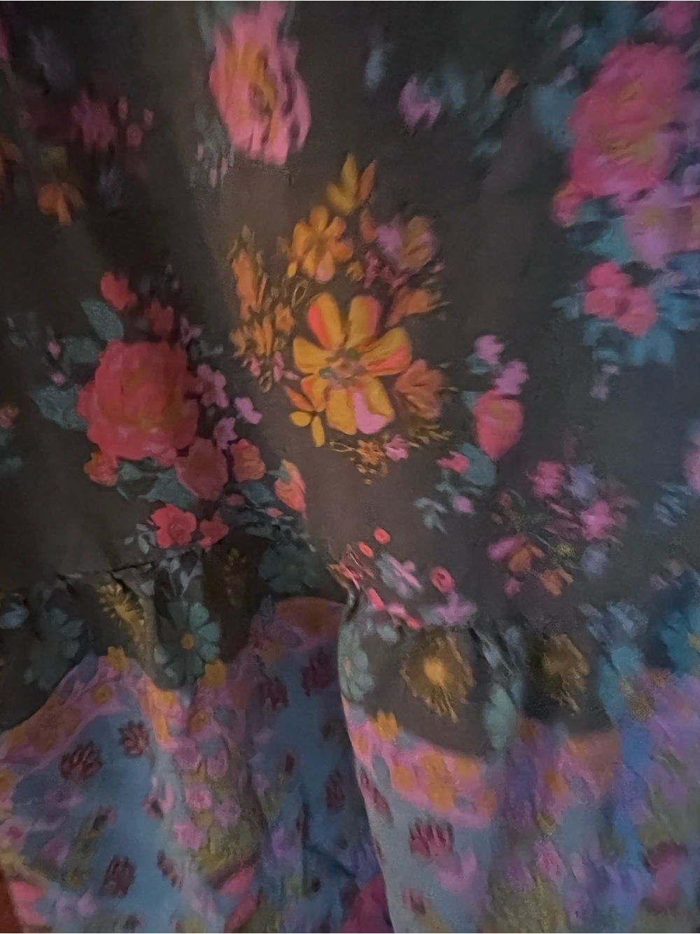 Natural life Floral Wide-Leg Jumpsuit with Pink & Orange Blooms. NWOT size XS - Picture 6 of 7